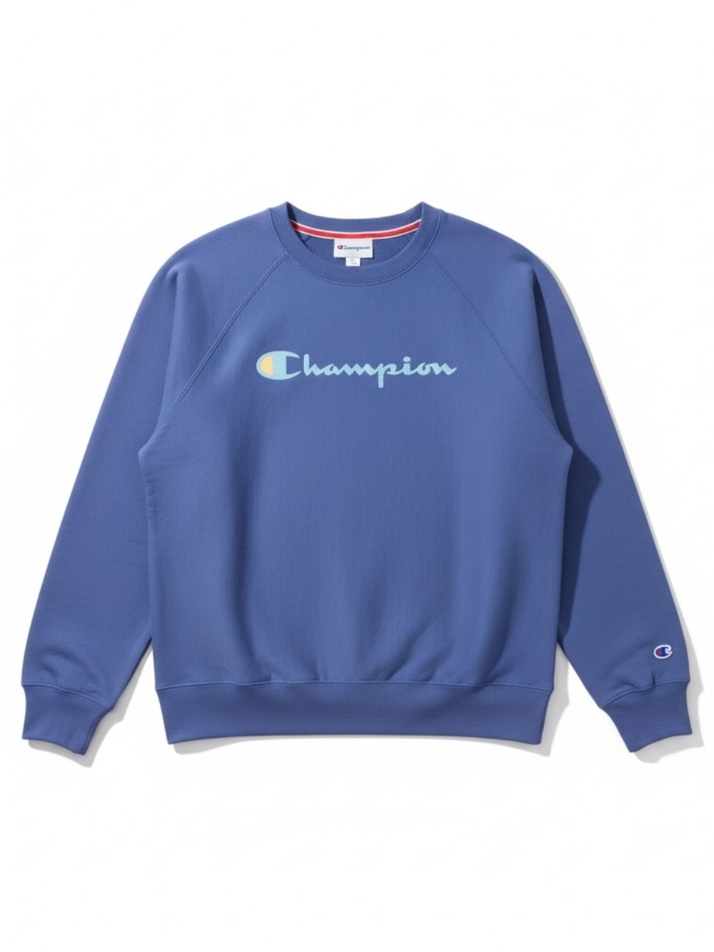 Champion Sweatshirt Authentic Athletic Wear Crew Neck Logo periwinkle Blue Fall